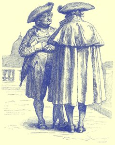 Kapłani rzymscy, ilustracja z Illustrated Travels, pod redakcją H. W. Batesa, wydana ok. 1880 r. (obraz ulepszony cyfrowo) autorstwa English School