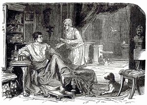 Studium rzymskie, ilustracja z Cassells Illustrated Universal History autorstwa Edwarda Olliera, opublikowana w 1890 r. (obraz ulepszony cyfrowo) autorstwa English School