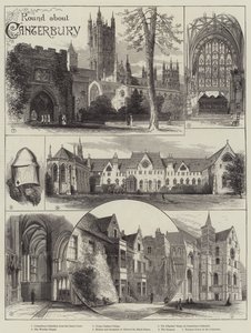 Wokół Canterbury (grawerowanie) autorstwa English School
