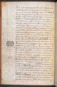 Royal Charter przyznany Royal English Merchant Adventurers Company handlującej w Afryce autorstwa English School