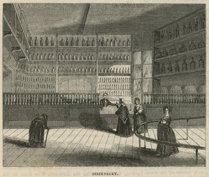 Royal Free Hospital, Londyn: przychodnia autorstwa English School