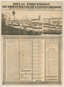 Królewska Procesja na otwarcie London Bridge, 1 sierpnia 1831 r autorstwa English School