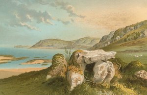 Rozel Bay i Druidical Remains — Jersey autorstwa English School