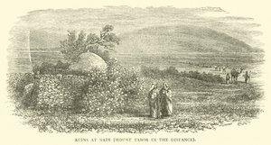 Ruiny w Nain, góra Tabor w oddali autorstwa English School