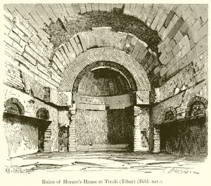 Ruiny domu Horaces w Tivoli (Tibur) (Biblia narod.)