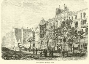 Ruiny Paryża po oblężeniu, kwiecień 1871 autorstwa English School