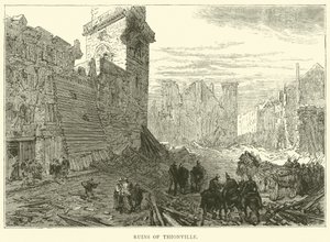 Ruiny Thionville, grudzień 1870 autorstwa English School