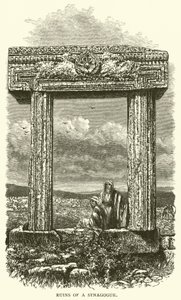 Ruiny synagogi (rycina) autorstwa English School