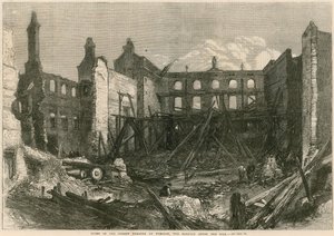 Ruiny teatru Surrey we wtorek rano po pożarze autorstwa English School