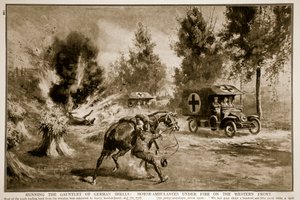 Prowadzenie rękawicy niemieckich pocisków: ambulanse pod ostrzałem na froncie zachodnim, 1914-19 autorstwa English School