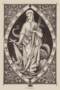 S Margaret (grawerunek) autorstwa English School