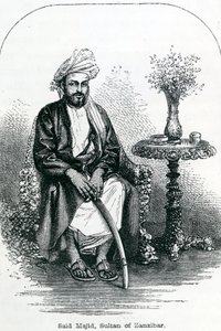 Said Majid, sułtan Zanzibaru (rycina) autorstwa English School