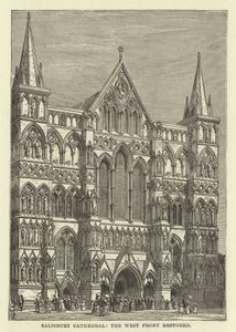 Katedra w Salisbury, odrestaurowany front zachodni autorstwa English School