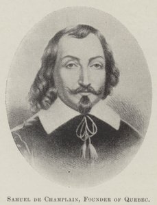 Samuel de Champlain, założyciel Quebecu (lito) autorstwa English School
