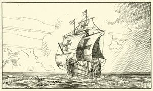 Santa Maria (tusz na papierze) autorstwa English School
