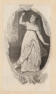Sarah Siddons, aktorka, jako Euphrasia (grafika) autorstwa English School