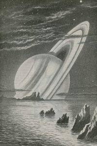 Saturn jak zachodzące słońce autorstwa English School