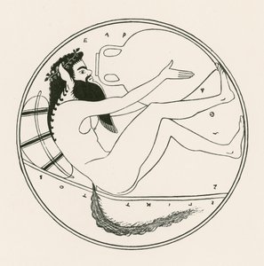Satyr i amfora (rycina) autorstwa English School