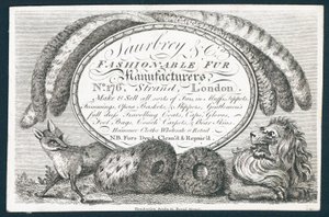Saubry & Co, modni producenci futer, karta handlowa autorstwa English School