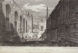 Kaplica i pałac Savoy, Londyn, 1807 autorstwa English School