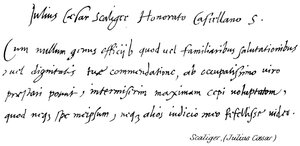 Scaliger, Juliusz Cezar autorstwa English School