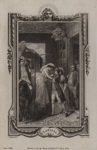 Scena z Clarissy — Samuel Richardson autorstwa English School