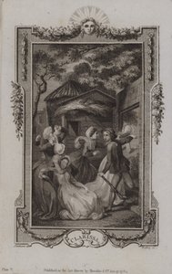 Scena z Clarissy — Samuel Richardson autorstwa English School