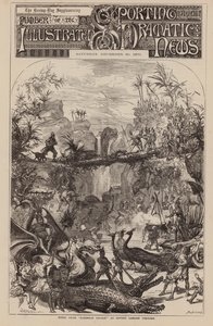 Scena z "Robinsona Crusoe" w Covent Garden Theatre (rycina) autorstwa English School