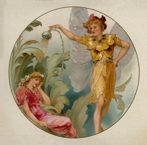 Scena ze Snu nocy letniej Szekspira (chromolitho) autorstwa English School