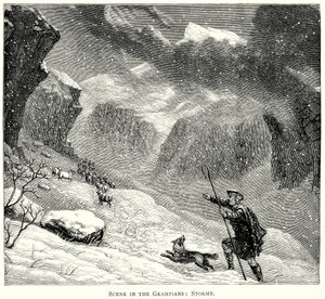 Scena w Grampians: Stormy (rycina) autorstwa English School