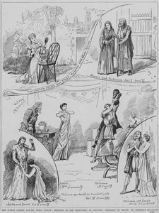 Sceny z wykonania opery Charlesa Gounoda Philemon et Baucis w Royal Opera House, Covent Garden, Londyn autorstwa English School