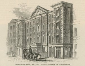 Schomberg House, Pall Mall, Londyn, rezydencja Thomasa Gainsborough autorstwa English School