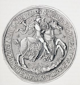 Pieczęć Jana II, księcia Burgundii, hrabiego Nevers i barona Donzy, c.1880 autorstwa English School