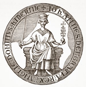 Pieczęć króla Jana do Magna Carta autorstwa English School