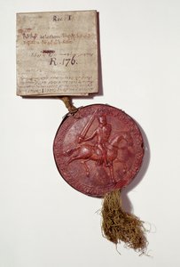 Pieczęć króla Ryszarda I (wosk i pergamin) (ref ChAntB349) autorstwa English School