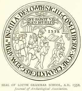 Pieczęć Louth Grammar School, AD 1552 autorstwa English School
