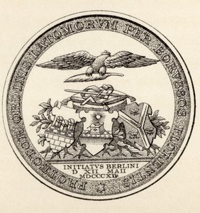 Pieczęć masonów Berlina, 1812, z „Historii masonerii, tom III”, wydanej przez Thomasa C. Jacka, Londyn, 1883 autorstwa English School
