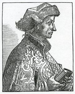 Sebastian Brandt, frontyspis do angielskiego przekładu „Statek głupców”, wydanego w 1874 r. (rycina) autorstwa English School