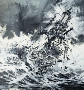 Strażnicy Oceanu (zniszczenie latarni morskiej Pharos) autorstwa English School