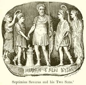 Septymiusz Sewer i jego dwaj synowie autorstwa English School