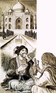 Shah Jehan i Taj Mahal autorstwa English School