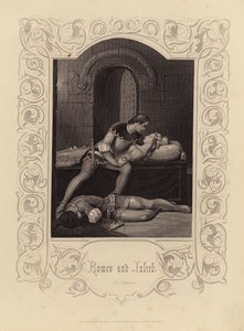 Szekspir: Romeo i Julia, akt 5, scena 3 (rycina) autorstwa English School