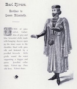 Król Ryszard III Szekspira: Earl Rivers, brat królowej Elżbiety (lito) autorstwa English School