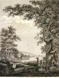 Konstruktorzy statków w New Forest, grawerowane przez C.Sheringhama dla Percivala Lewisa (grawerowanie) autorstwa English School