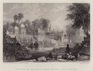 Shrine of Raiman Shah Doola, Ellichpur (kolor lito) autorstwa English School