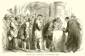 Podpisanie Przymierza w Edynburgu, 1639 autorstwa English School
