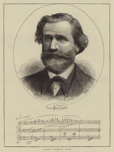 Signor Giuseppe Verdi (rycina) autorstwa English School