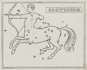 Znaki zodiaku: Strzelec (rycina) autorstwa English School