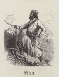 Sikh (Grawerowanie) autorstwa English School