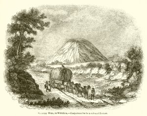 Silbury Hill, Wiltshire. – Przypuszcza się, że jest kolosalnym kurhanem autorstwa English School